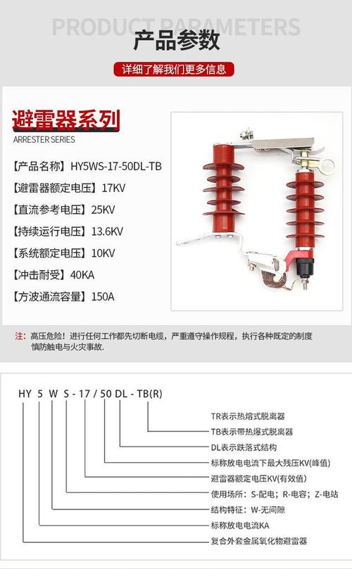 跌落式可投可卸防雷器（YH5WS-17/50DL-TL）技術解析與應用指南